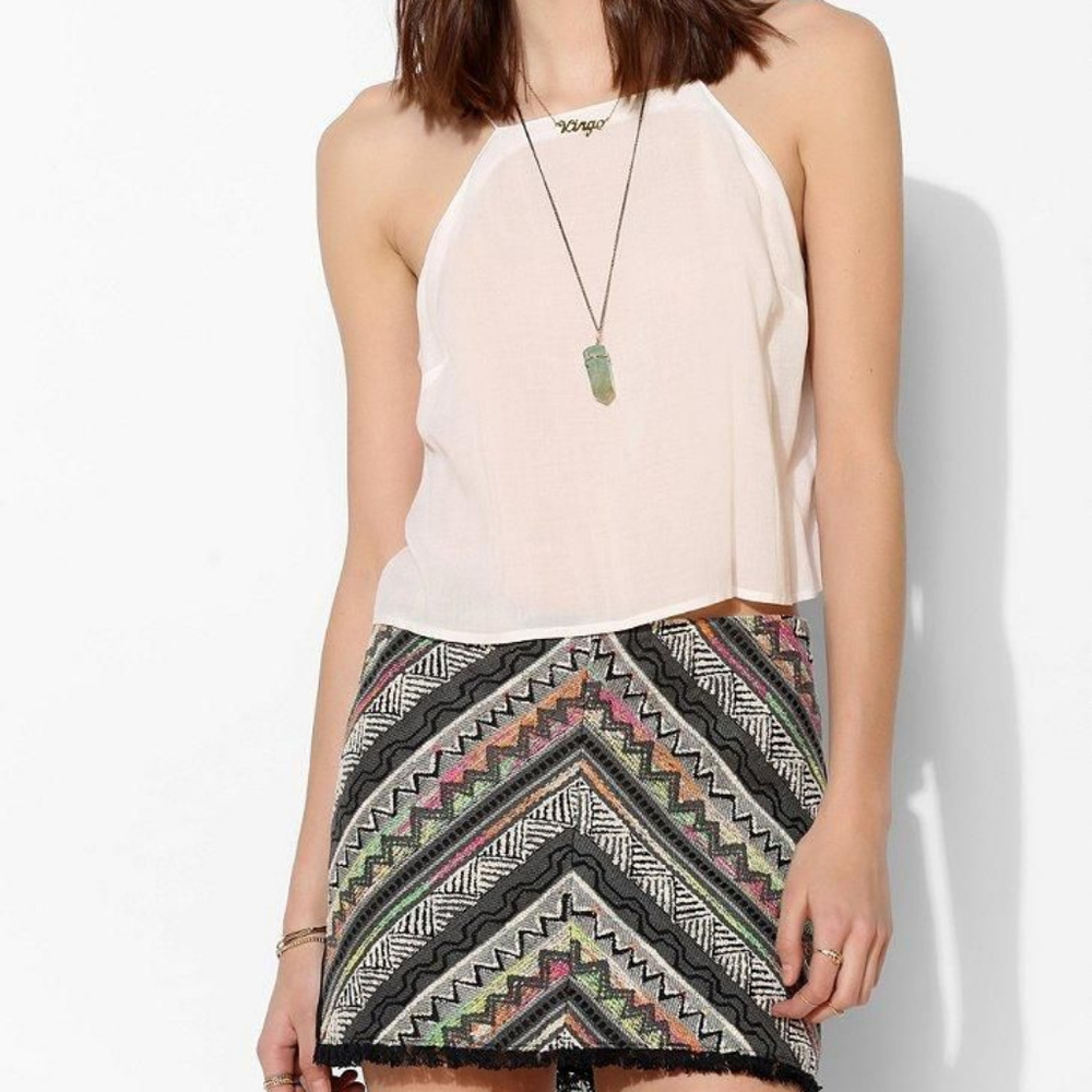 Staring At Stars, Tribal Print, Fringe Skirt